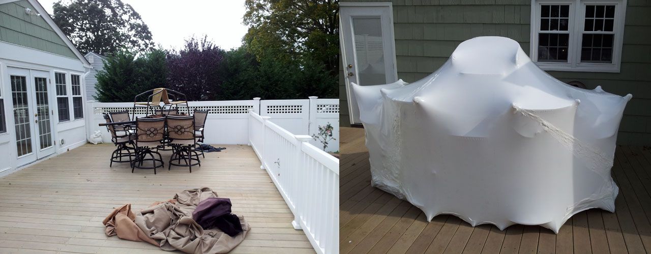 Shrink Wrapping Outdoor Furniture, Shrink Wrap Outdoor Furniture
