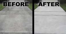 Driveway Power Washing Before and After