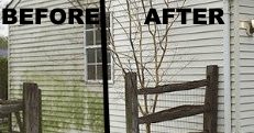 Home Exterior Power Washing - Before and After