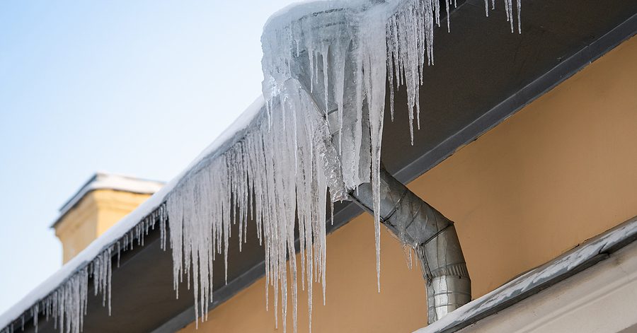 Frozen-over gutters